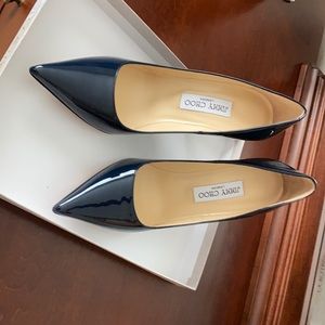 New navy patent Jimmy Choo pumps.  Size 38.5